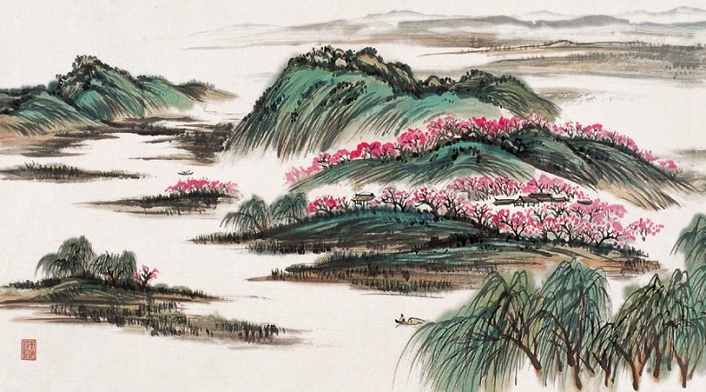 我欲穿花寻路，直入白云深处，浩气展虹霓。全诗词意思及赏析