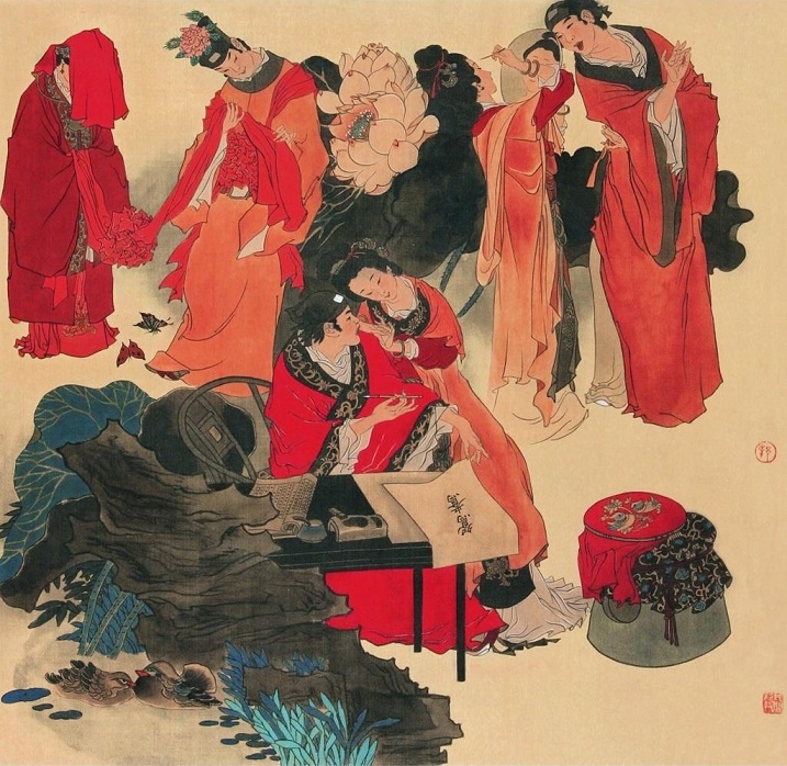 弄笔偎人久，描花试手初。全诗词意思及赏析