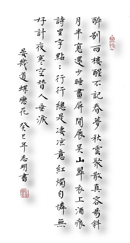衣上酒痕诗里字，点点行行，总是凄凉意。全诗词意思及赏析