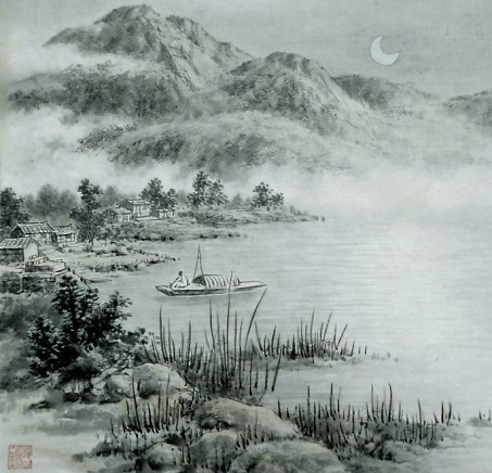 卧闻岳阳城里钟，系舟岳阳城下树。全诗意思及赏析