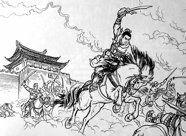 雄风清角劲，落日大旗明。全诗意思及赏析