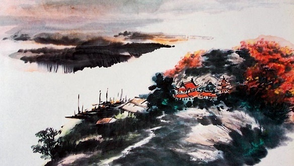 卧闻岳阳城里钟，系舟岳阳城下树。全诗意思及赏析