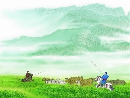 敕勒川，阴山下。天似穹庐，笼盖四野。全诗意思及赏析
