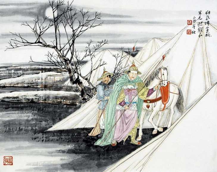 朔气传金柝，寒光照铁衣。全诗意思及赏析