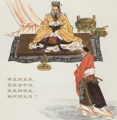 煮豆燃豆萁，豆在釜中泣。全诗意思及赏析