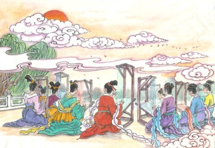 纤纤擢素手，札札弄机杼。全诗意思及赏析