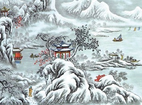 白雪却嫌春色晚，故穿庭树作飞花。全诗意思及赏析