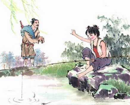 路人借问遥招手，怕得鱼惊不应人。全诗意思及赏析