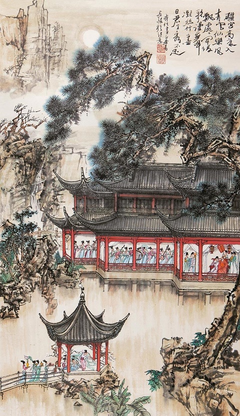 云中乱拍禄山舞，风过重峦下笑声。全诗意思及赏析