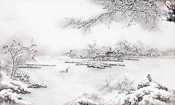 白雪却嫌春色晚，故穿庭树作飞花。全诗意思及赏析