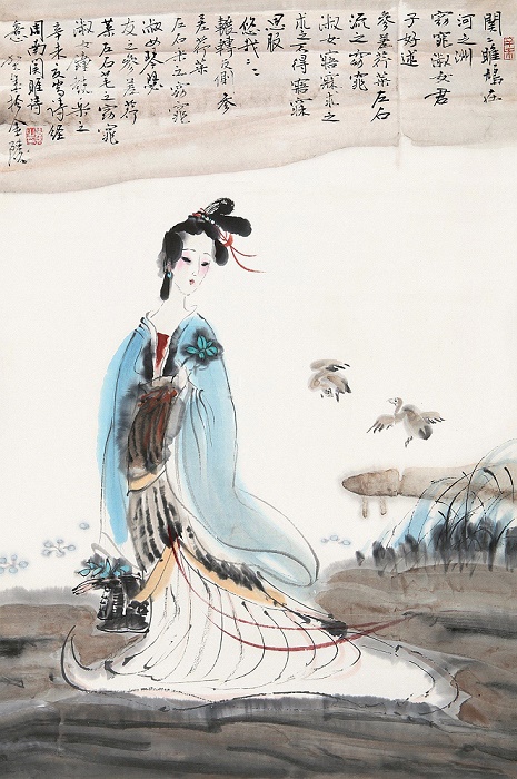 求之不得，寤寐思服。悠哉悠哉，辗转反侧。全诗意思及赏析
