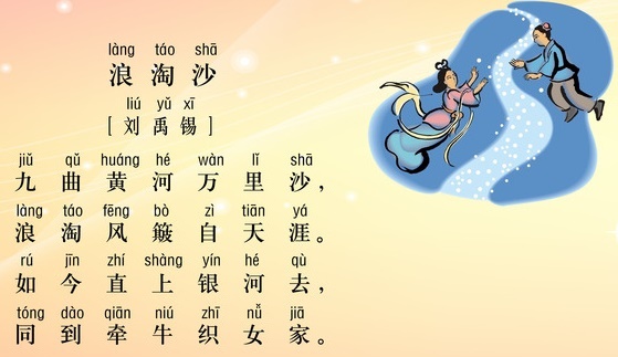 九曲黄河万里沙，浪淘风簸自天涯。全诗意思及赏析