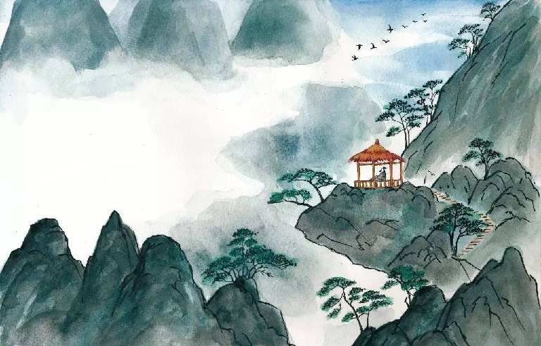众鸟高飞尽，孤云独去闲。全诗意思及赏析
