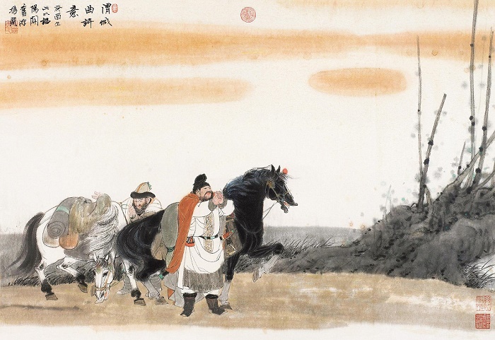 渭城朝雨浥轻尘，客舍青青柳色新。全诗意思及赏析