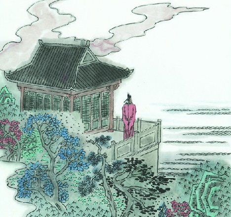 夕阳依旧垒，寒磬满空林。全诗意思及赏析