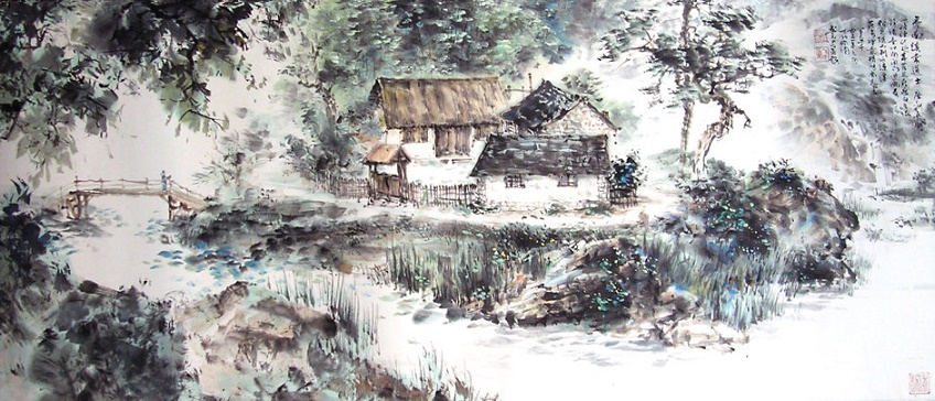 溪花与禅意，相对亦忘言。全诗意思及赏析