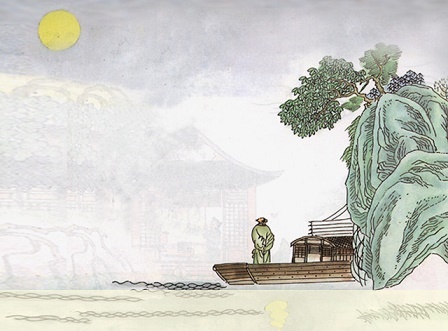 野旷天低树，江清月近人。全诗意思及赏析