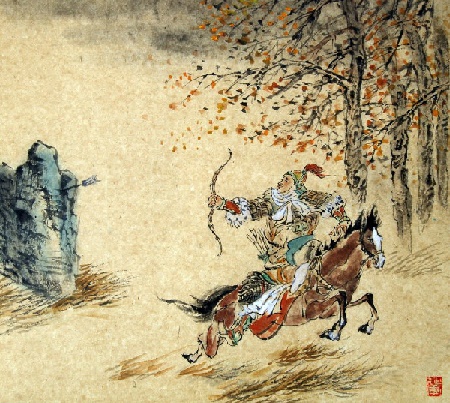 平明寻白羽，没在石棱中。全诗意思及赏析