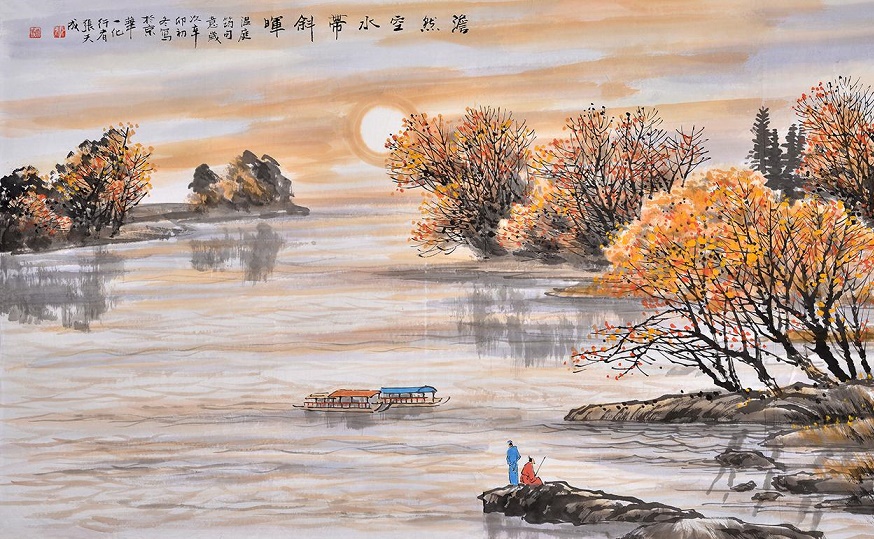 澹然空水对斜晖，曲岛苍茫接翠微。全诗意思及赏析