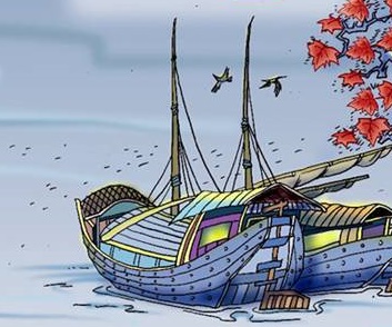 孤城背岭寒吹角，独树临江夜泊船。全诗意思及赏析