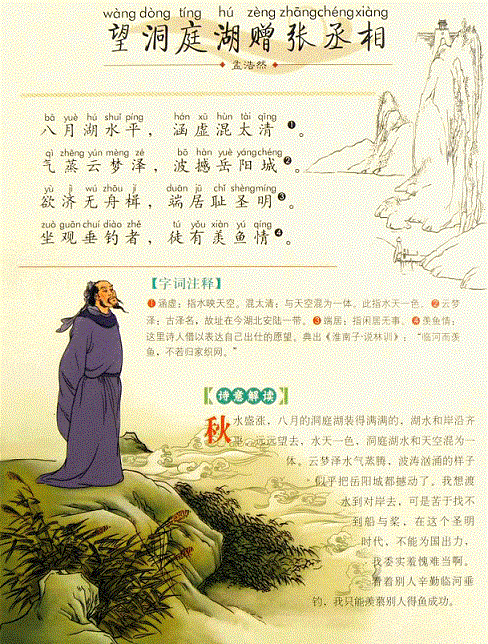 气蒸云梦泽，波撼岳阳城。全诗意思及赏析
