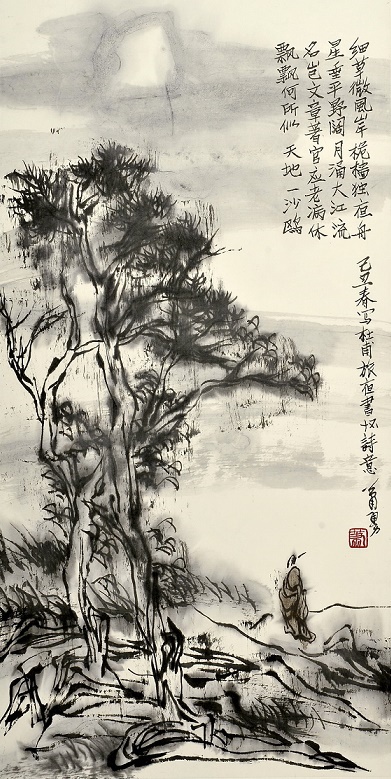 细草微风岸，危樯独夜舟。全诗意思及赏析