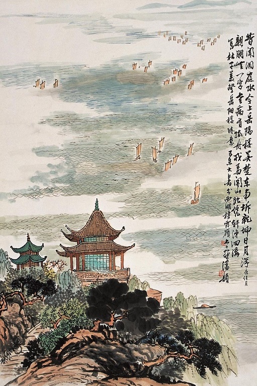 昔闻洞庭水，今上岳阳楼。全诗意思及赏析